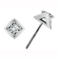 Princess Cut Diamond Stud Earrings in 14K White Gold (0.20 CT. T.W.)